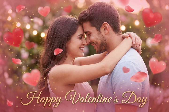 Valentine's Day Romantic Photo Effects with AI